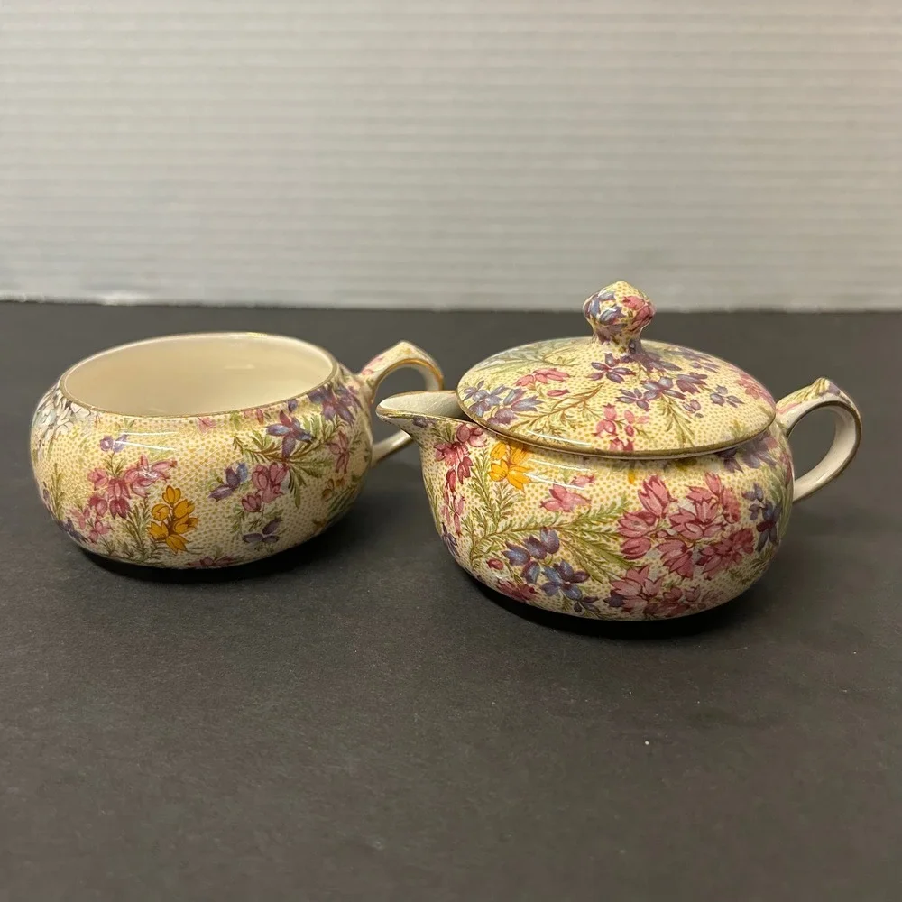 Lord Nelson Ware Heather Stacking Tea for One Set Floral Chintz 2780